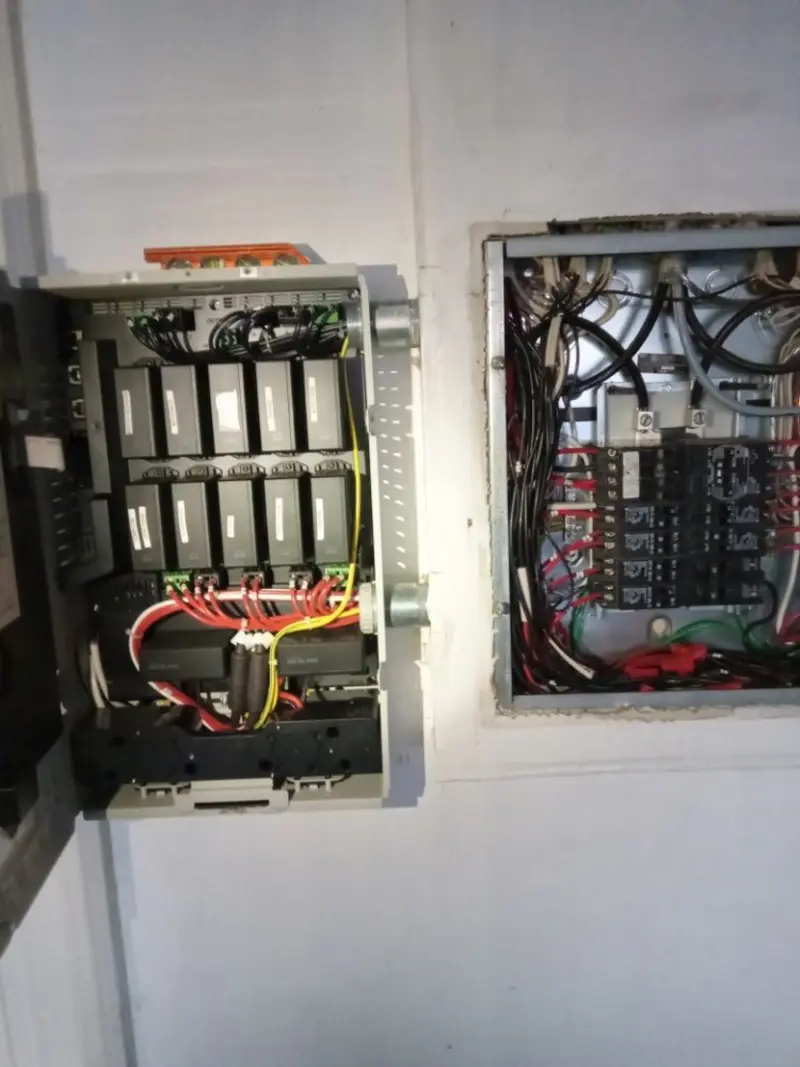 Electrical panel upgrade completed for Security Camera Wiring in Friendswood